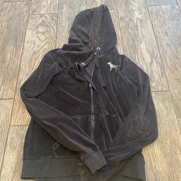 PINK Victoria's Secret Tops - Black Victoria's Secret PINK zip up.